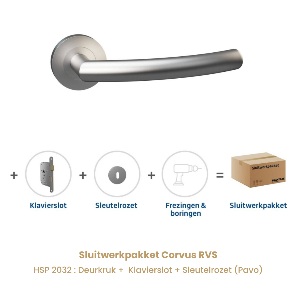 Skantrae Sluitwerkpakket Corvus RVS